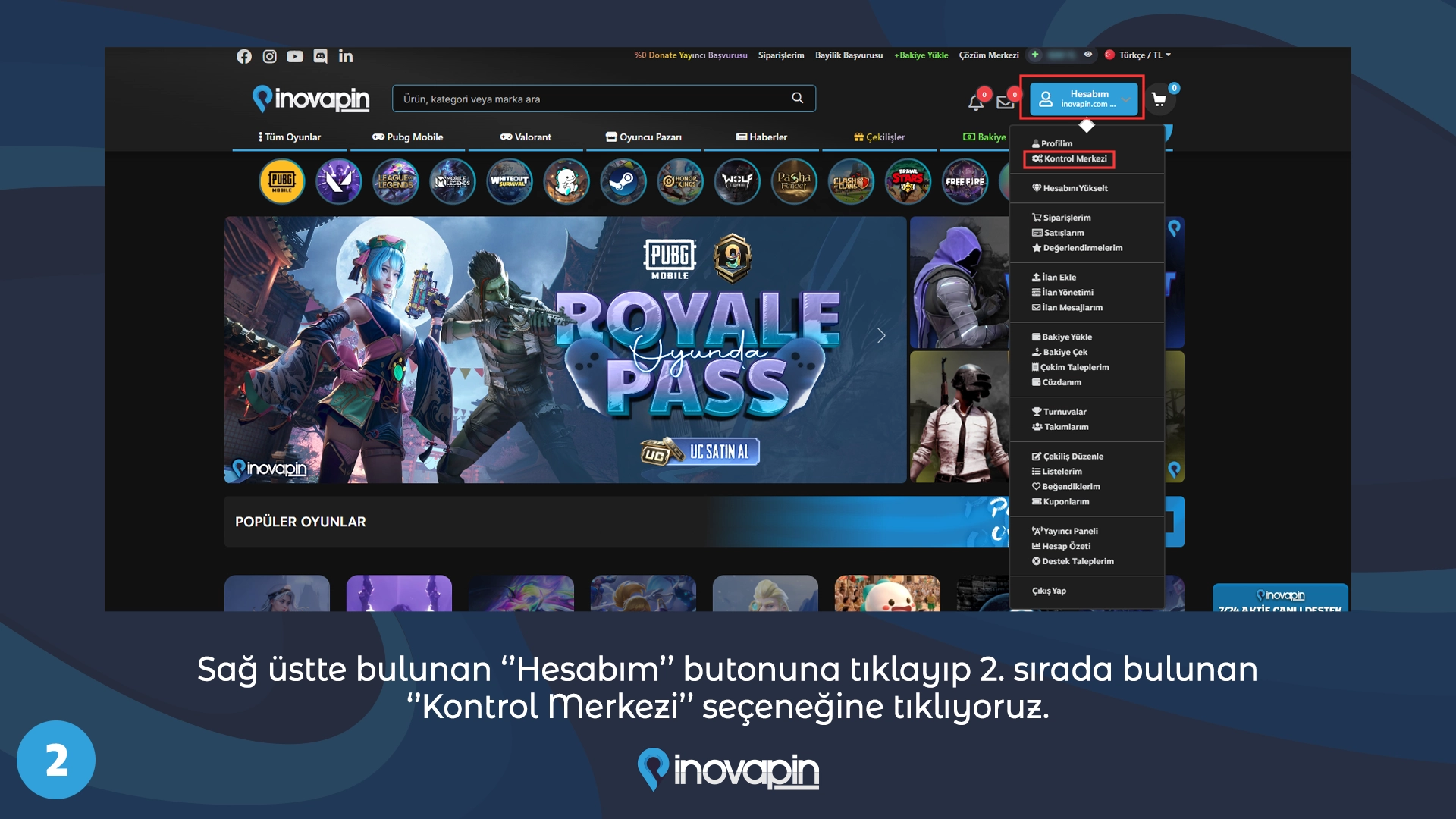 İnovapin Yayıncısı Ol Kazanç Sağla!