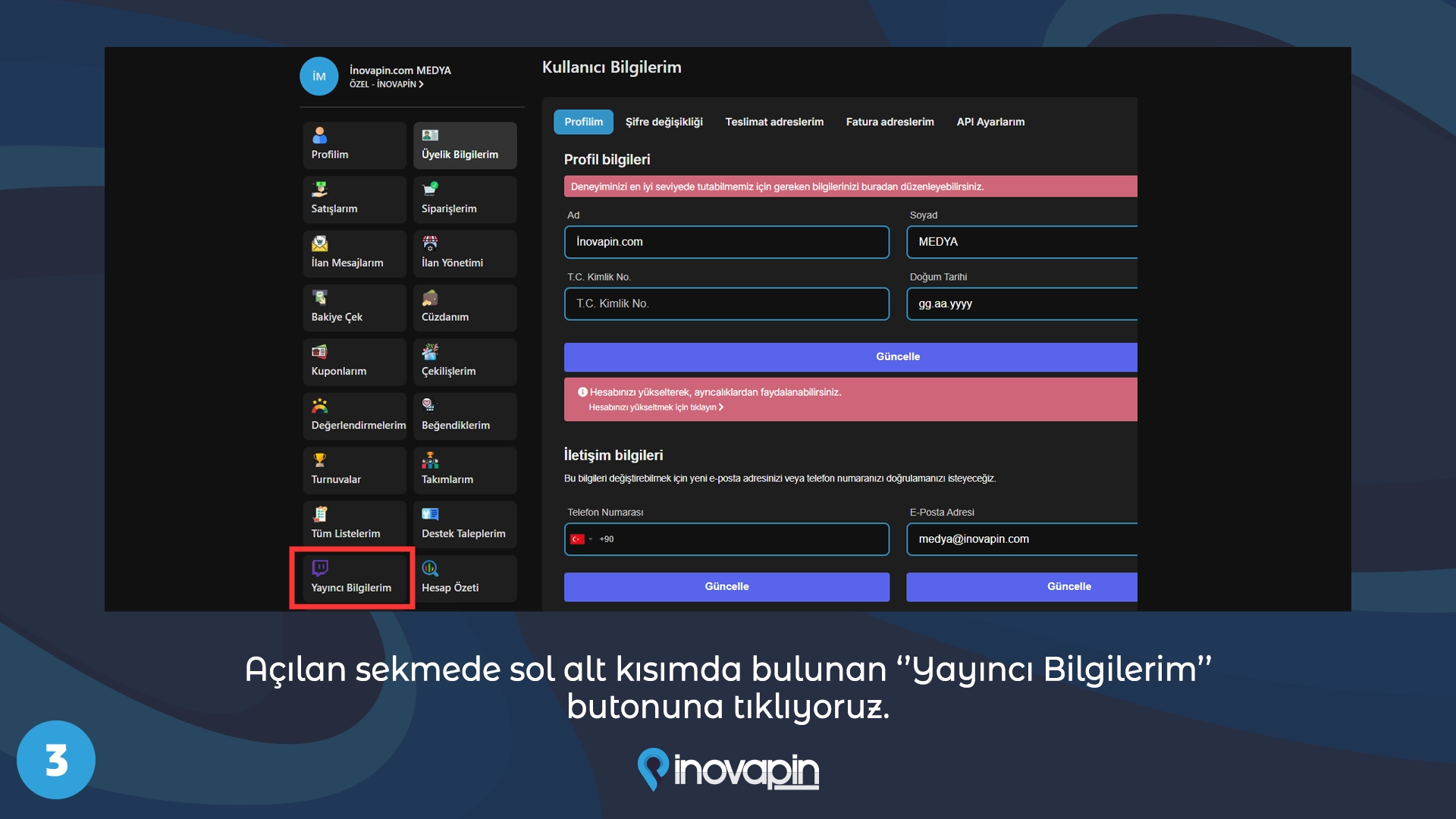 İnovapin Yayıncısı Ol Kazanç Sağla!
