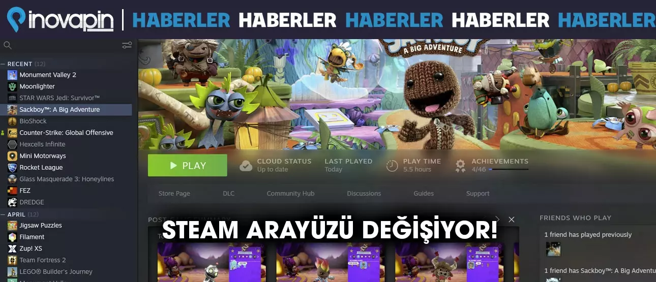 Steam Arayüzü Değişiyor!