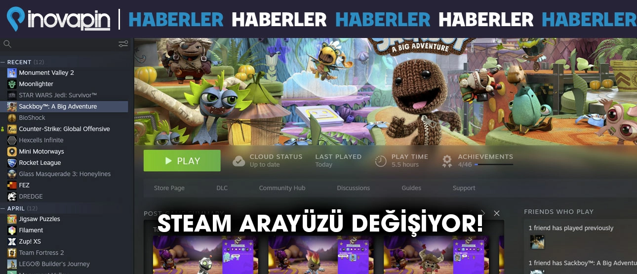 Steam Arayüzü Değişiyor!