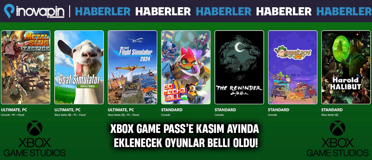 XBOX Game Pass Kasım Ayı Oyunları Belli Oldu!