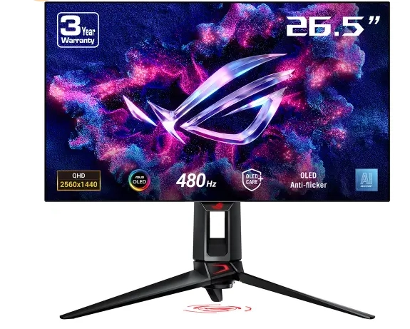 ASUS ROG Swift PG27AQDP 26.5″ 480Hz 0.03ms GTG OLED Monitör Gaming  Monitör