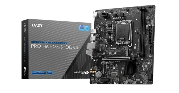 MSI PRO H610M-S DDR4 Intel H610 Soket 1700 DDR4 3200MHz mATX Gaming Anakart