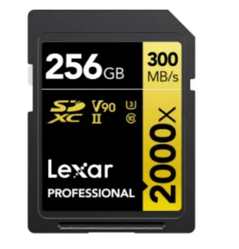 Lexar 256GB LSD2000256G-BNNNG SD Professional 2000X SDXC UHS-II 300/260MB
