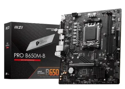 MSI PRO B650M-B DDR5 AMD B650 AM5 Soket DDR5 6800+(OC)MHz mATX Anakart