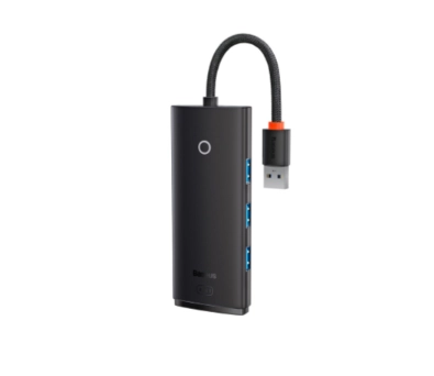 Baseus WKQX030001 Lite 4-Port USB-A 25 cm Hub-Siyah Çoklayıcı