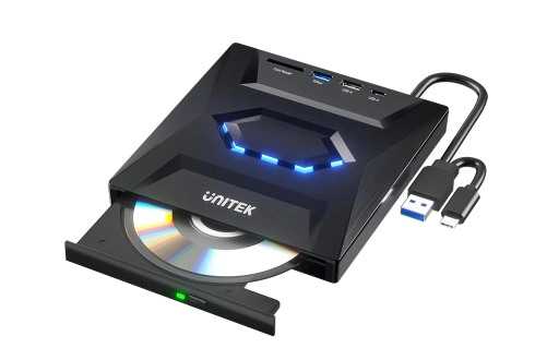 Unitek HARİCİ DVD-RW TYPE-C/A+5in1 DOCKING STATION USB-A x2