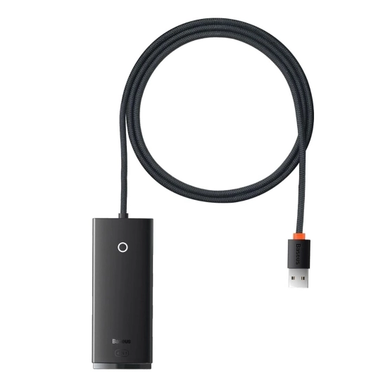 Baseus WKQX030101 Lite 4-Port USB-A 1 m Hub-Siyah Çoklayıcı