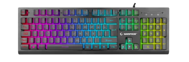 Rampage MIRACLE K2 Siyah USB RGB Aydınlatmalı Q Gaming (Oyuncu) Klavye