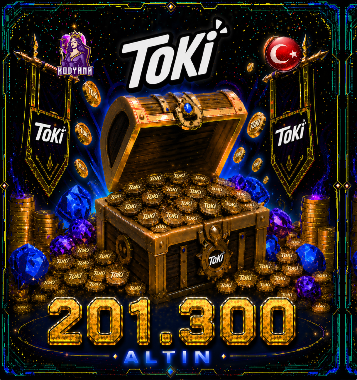 Toki 201,300 Coins