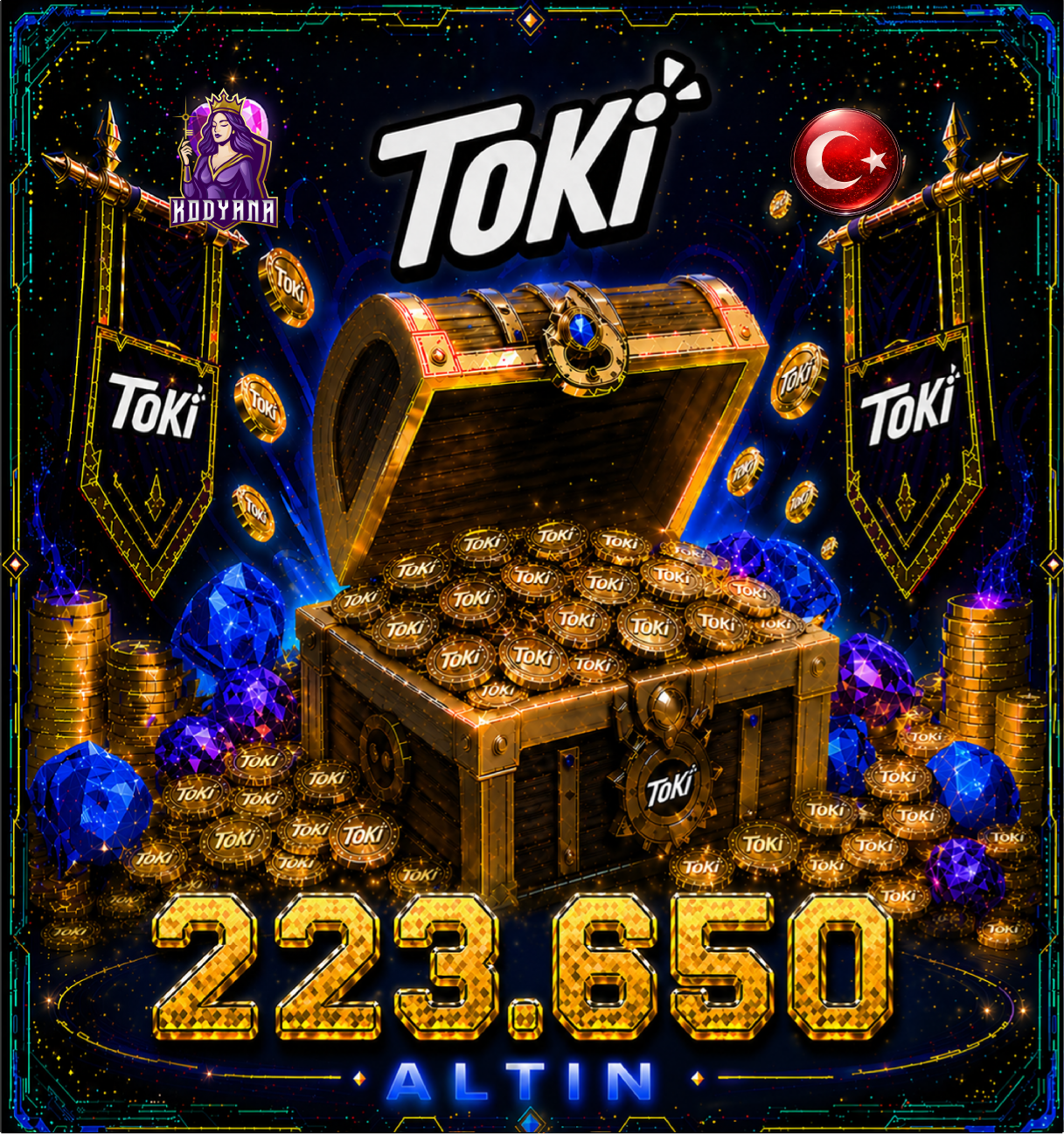 Toki 223,650 Coins