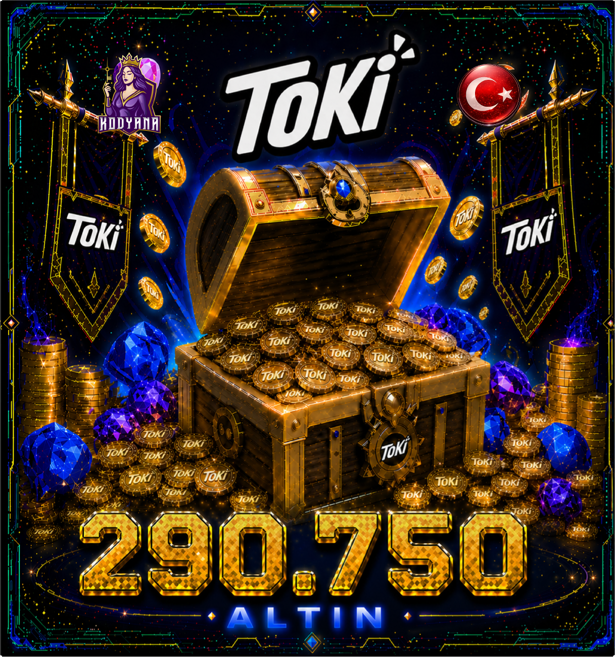 Toki 290,750 Coins