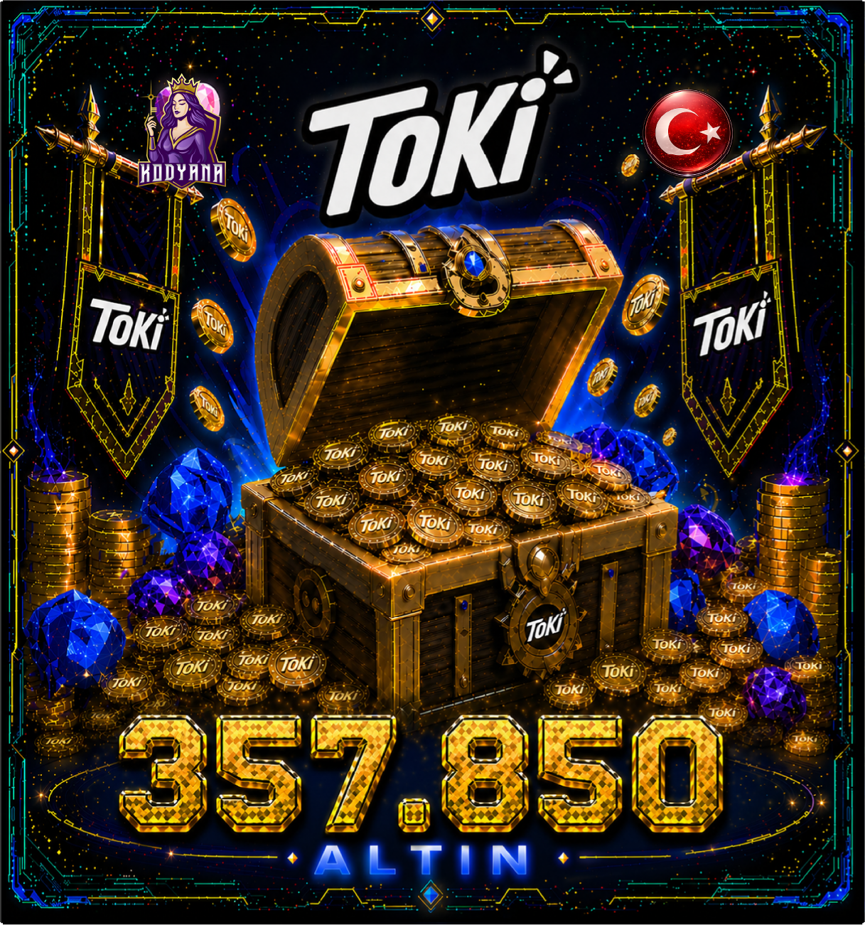 Toki 357,850 Coins