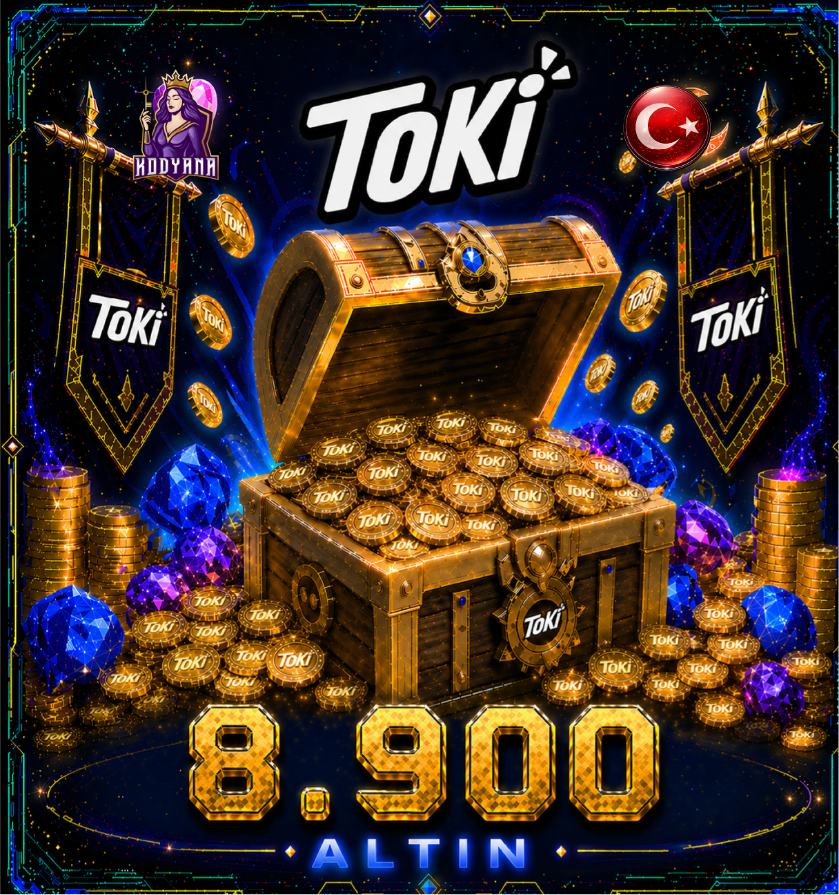 Toki 8,900 Coins