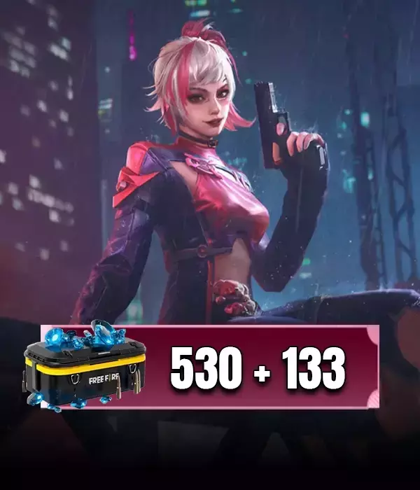 Free Fire 530 + 133 Elmas