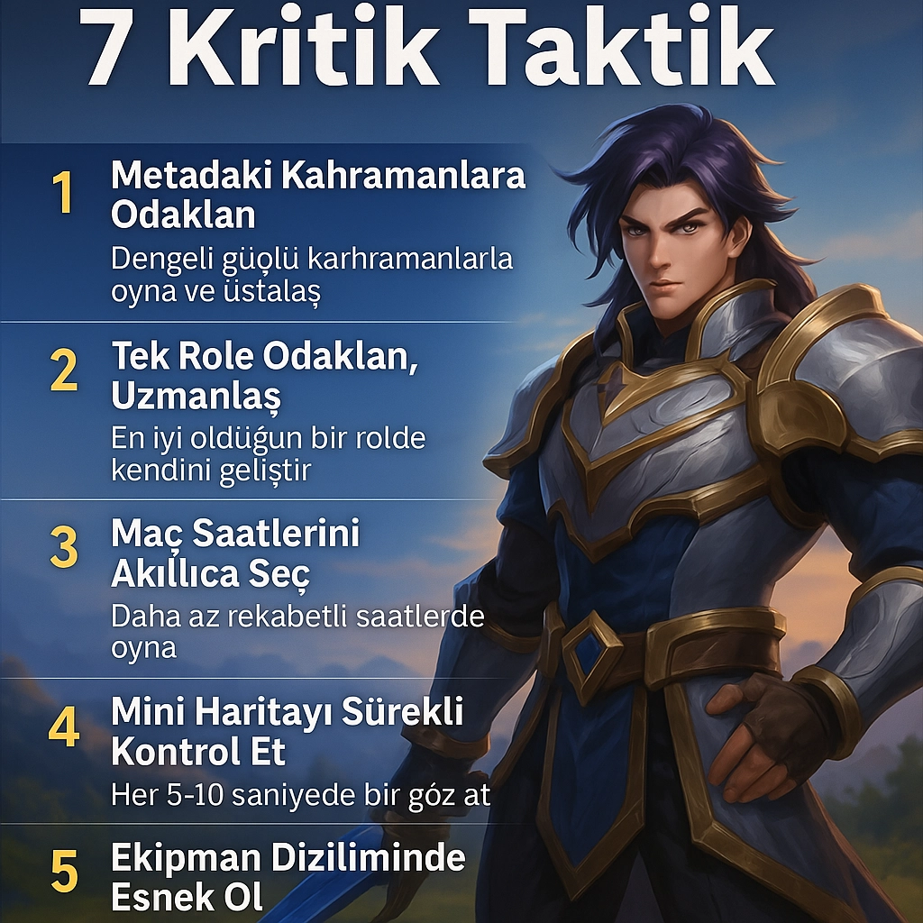 Mobile Legends’ta Solo Rank Atlamak İçin 7 Kritik Taktik (2025 Güncel Rehber)