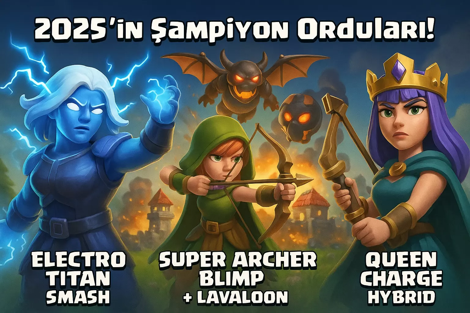 Clash of Clans Gizli Kombinasyonları! 2025’in Şampiyon Ordu Dizilimleri