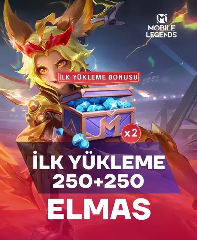 ilk Yükleme 500 Elmas IDR