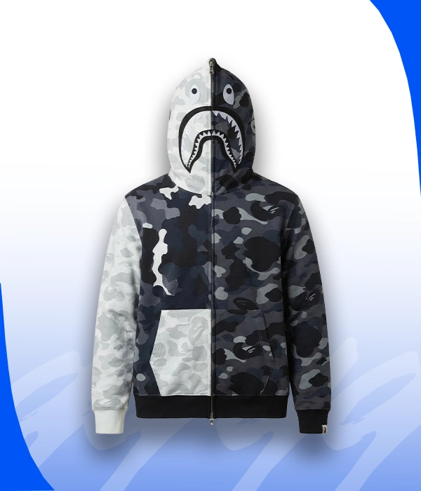 Bape Koleksiyonu Gri Hoodie