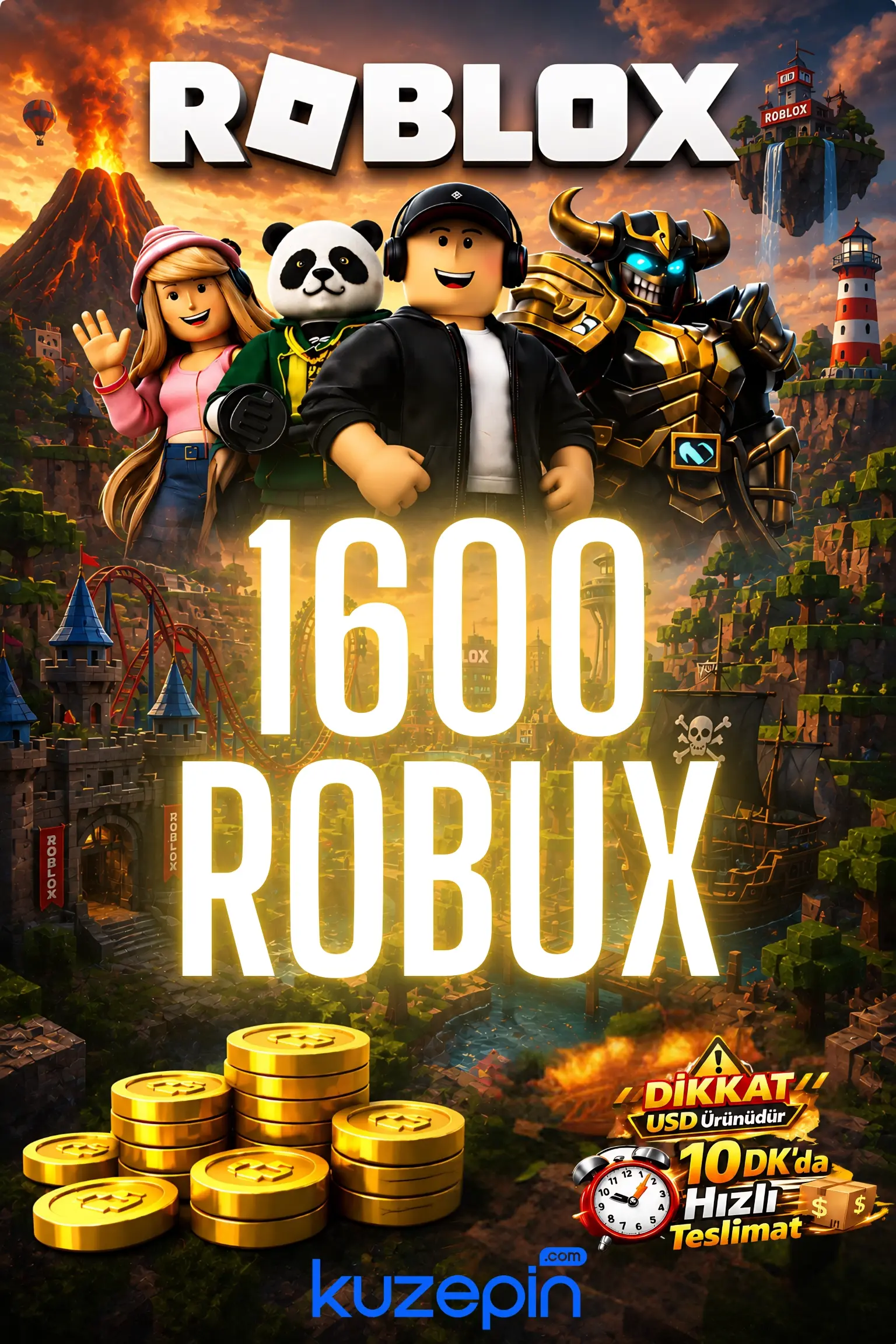 Roblox 1600 Robux USD