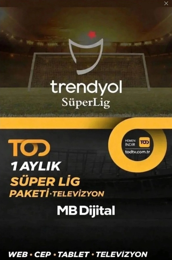 TOD TV 1 Ay 4 Ekran Paketi(Web Ceb Tabletss Tvss)