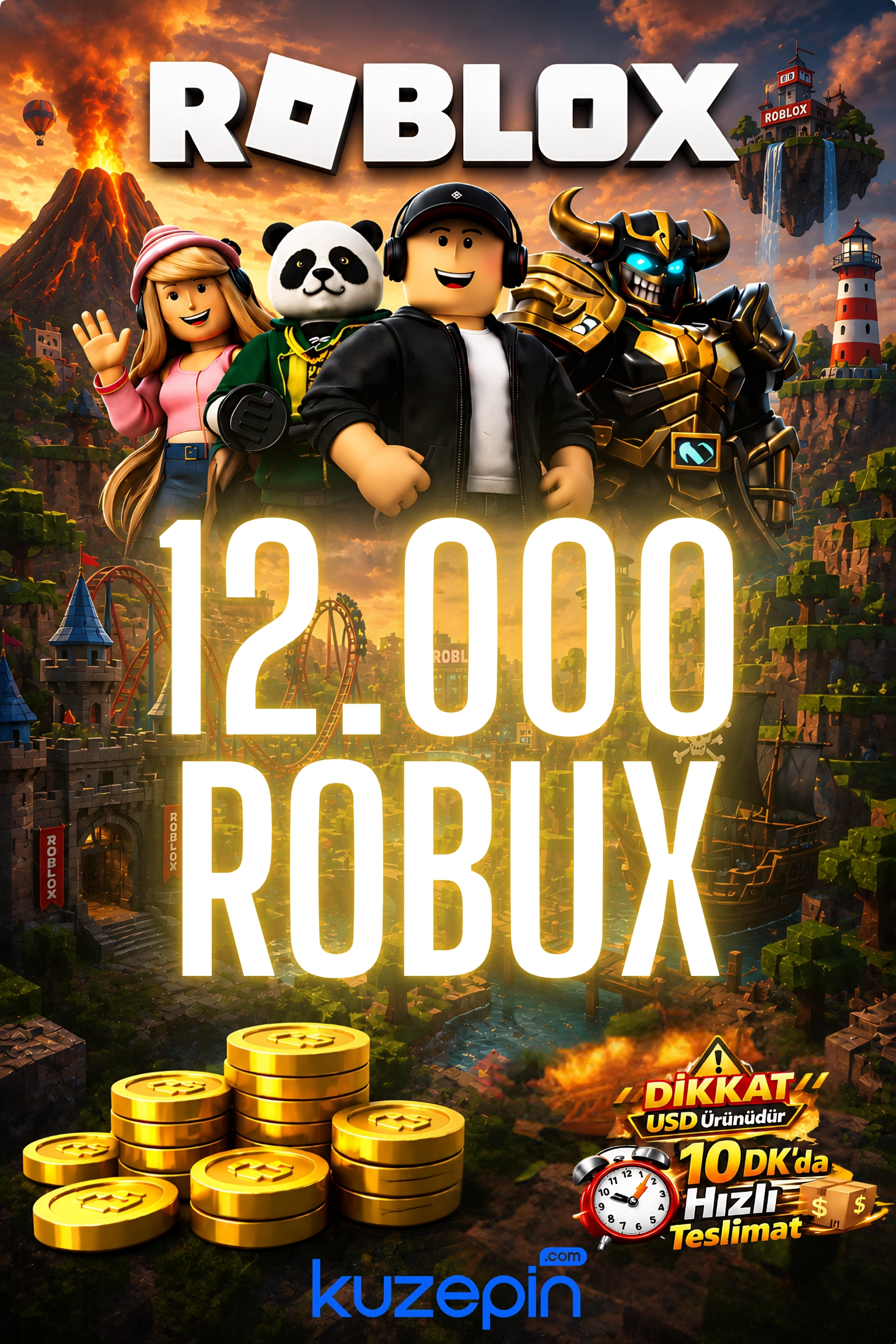 Roblox 12000 Robux USD