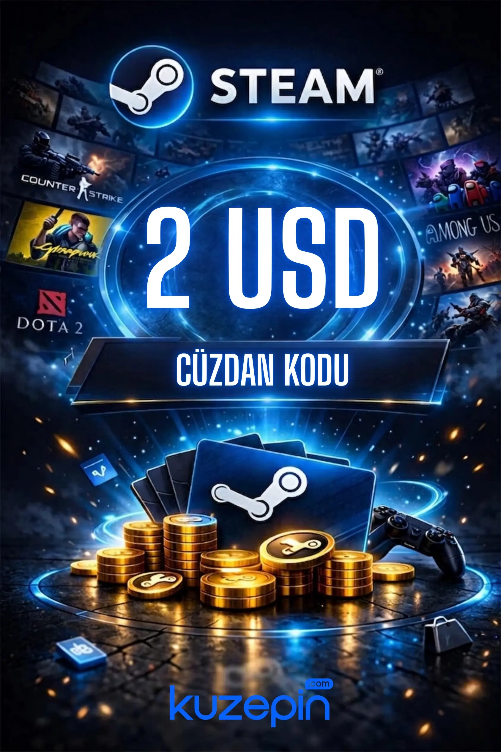 Steam Gift Card 2 USD