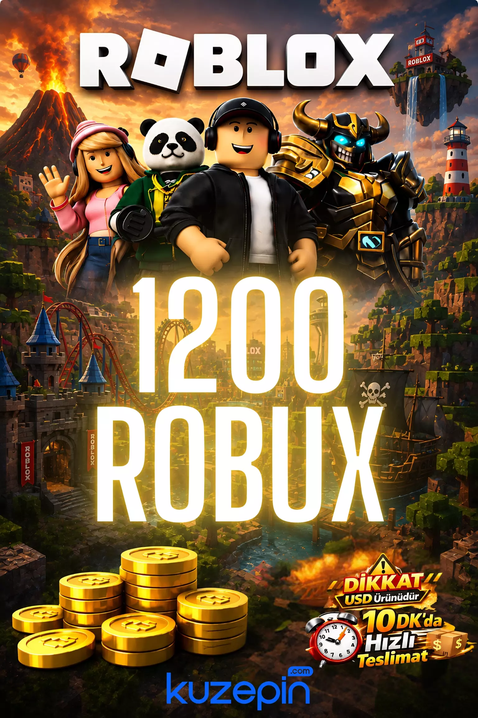 Roblox 1200 Robux USD