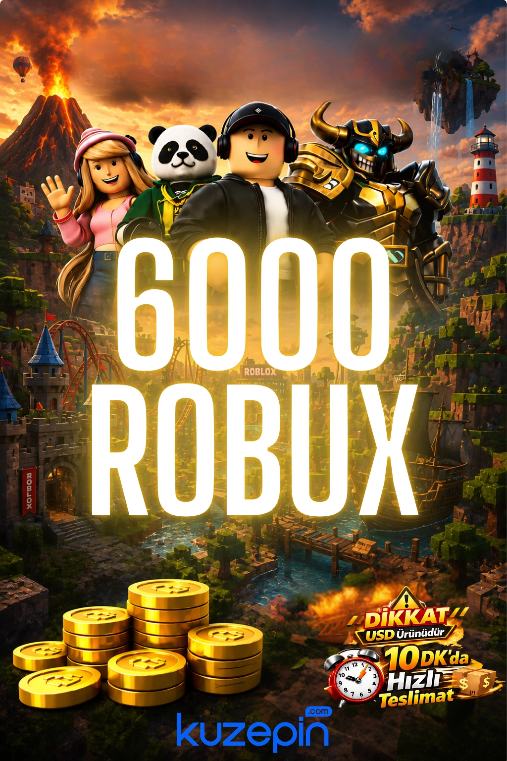 Roblox 6000 Robux USD