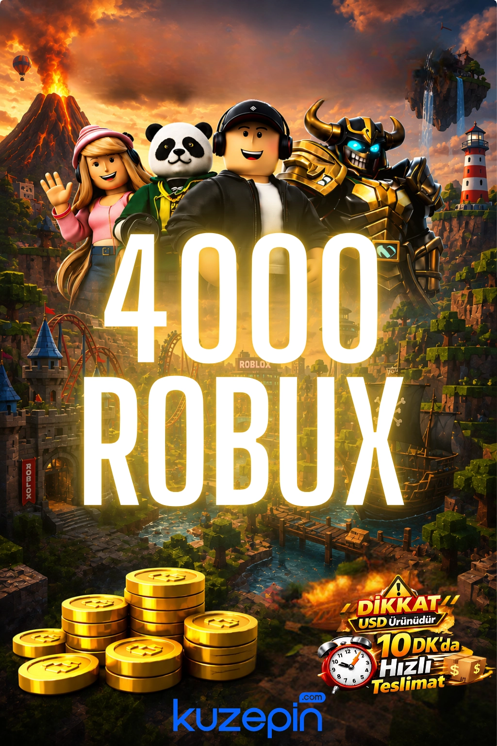 Roblox 4000 Robux USD