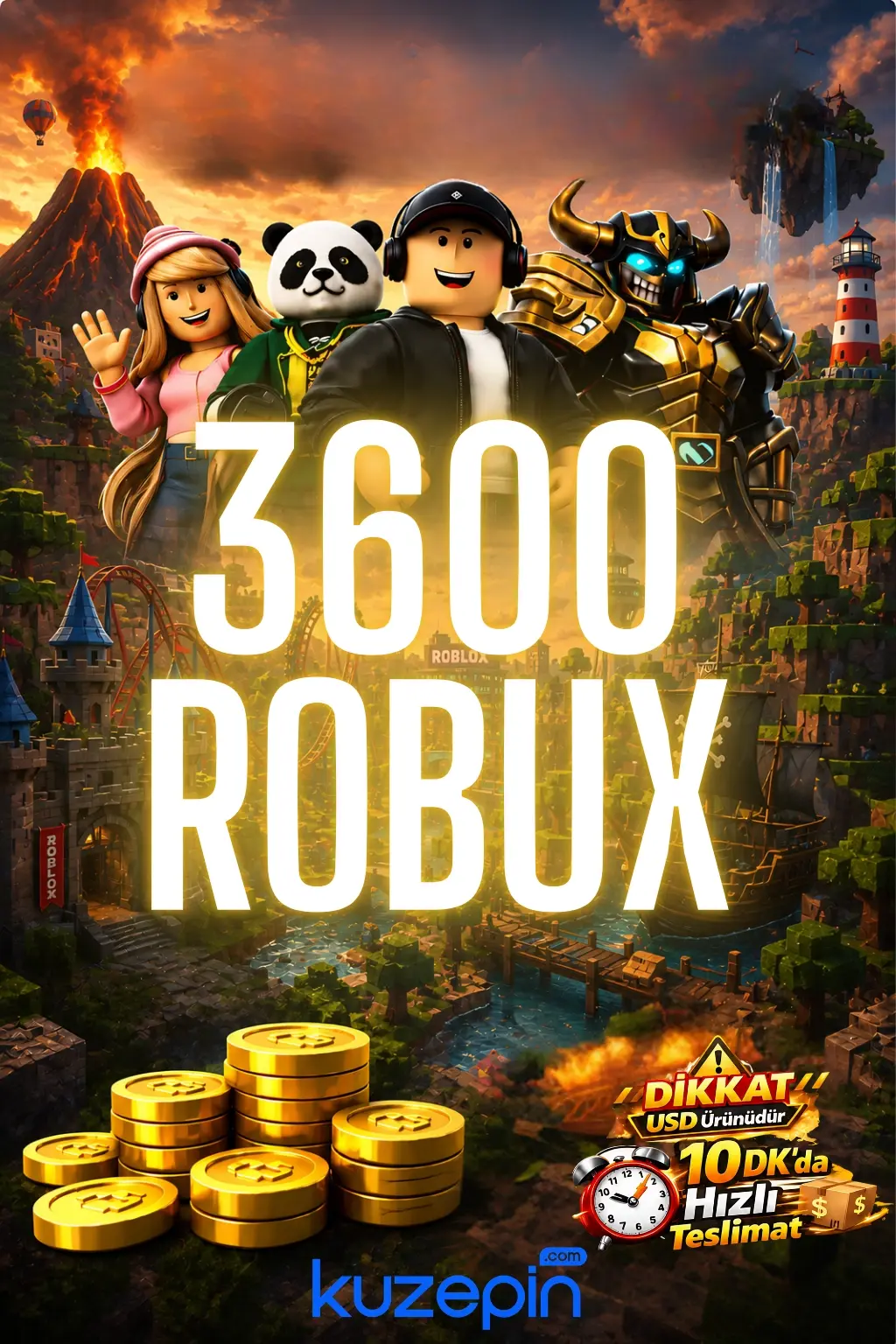 Roblox 3600 Robux USD