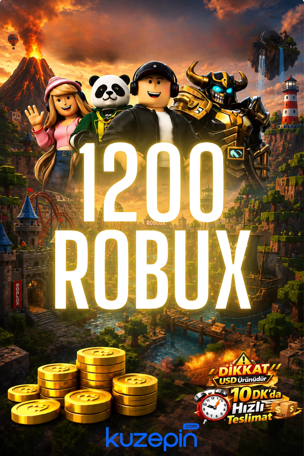 Roblox 1200 Robux USD