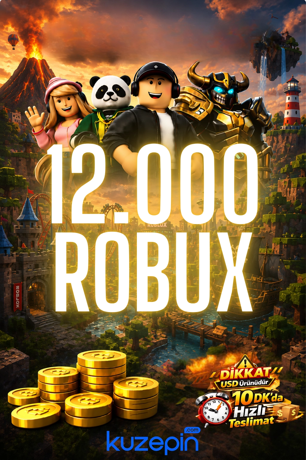 Roblox 12000 Robux USD