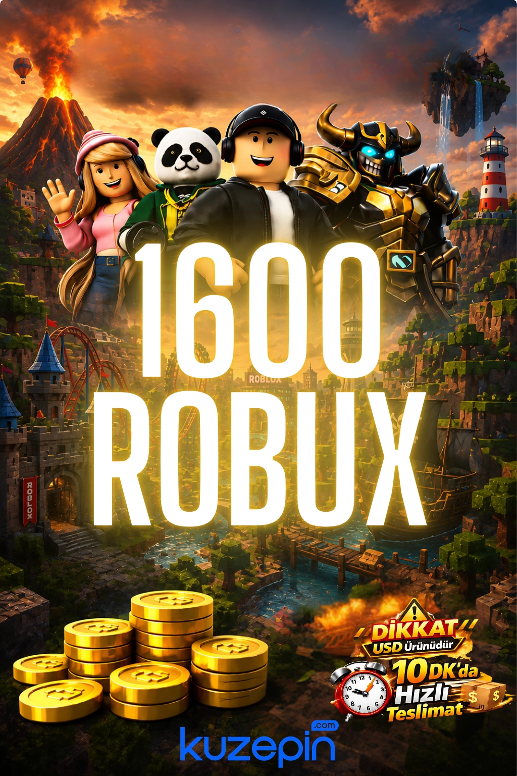 Roblox 1600 Robux USD