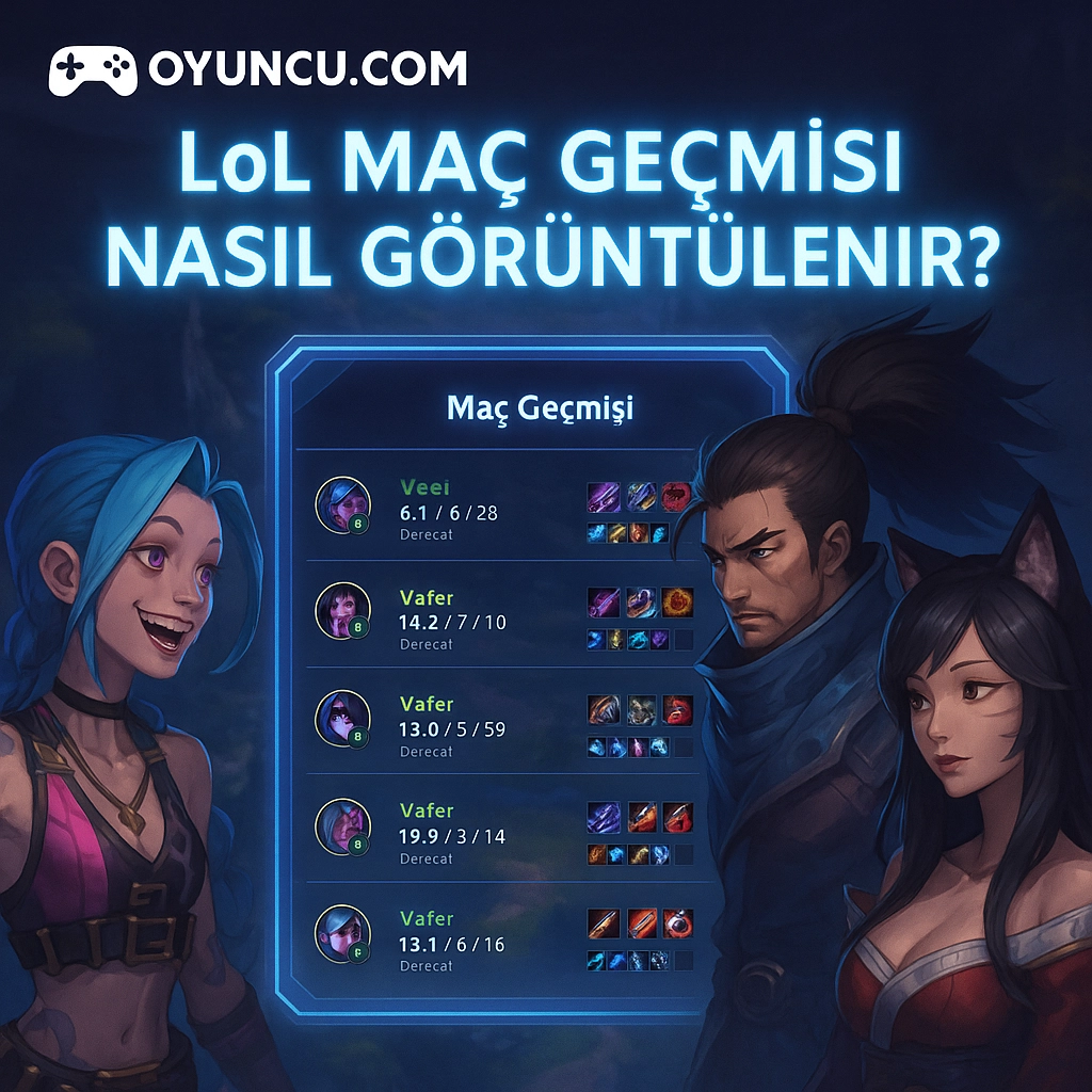 LoL Maç Geçmişi Nasıl Görüntülenir? (2025 Rehberi)