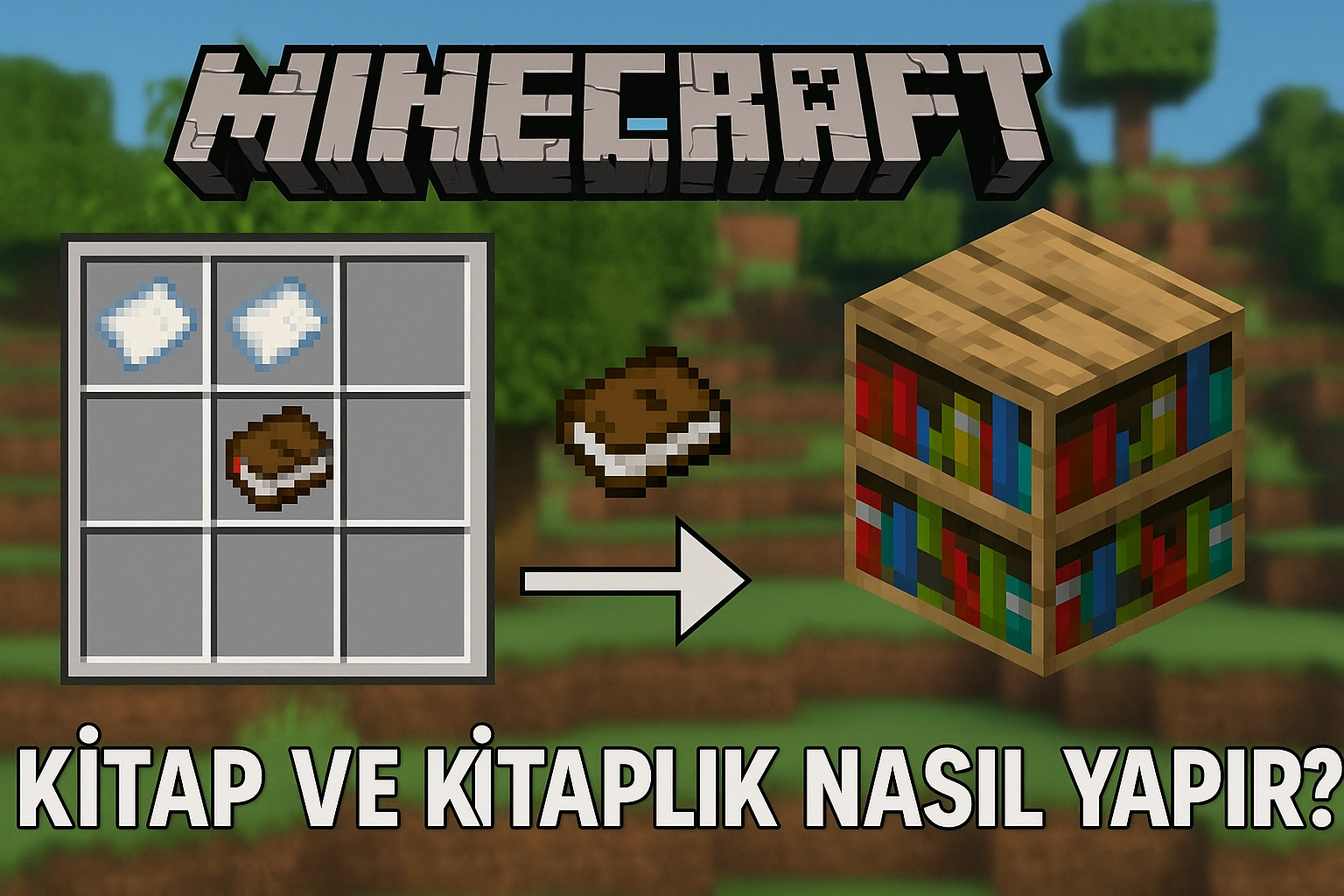Minecraft'ta Kitap ve Kitaplık Nasıl Yapılır?