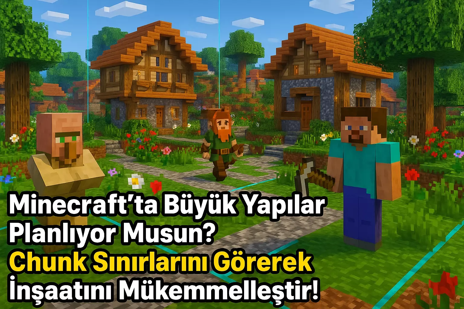Minecraft Chunk Sınırlarını Gösterme