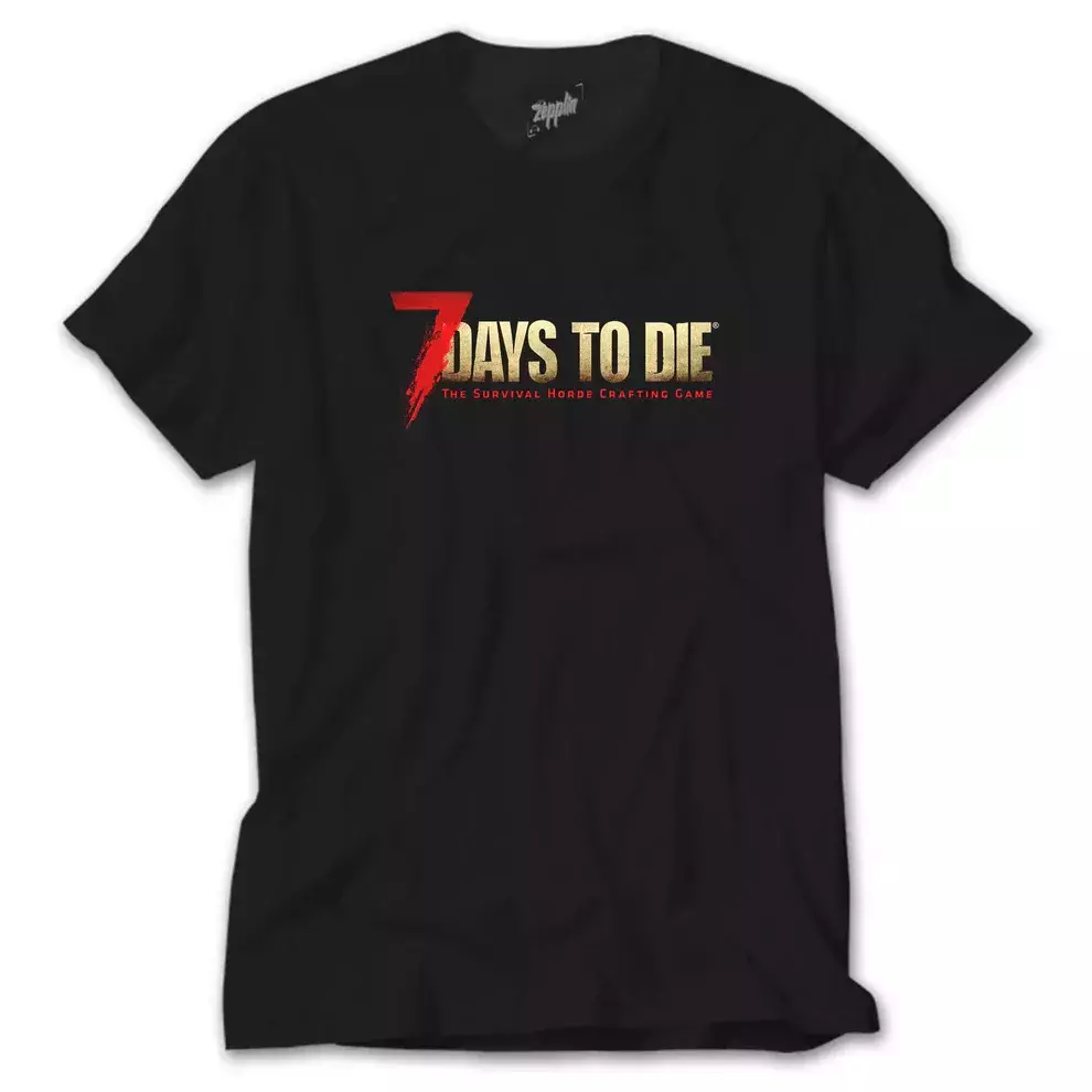 7 Days To Die Logo Siyah Tişört