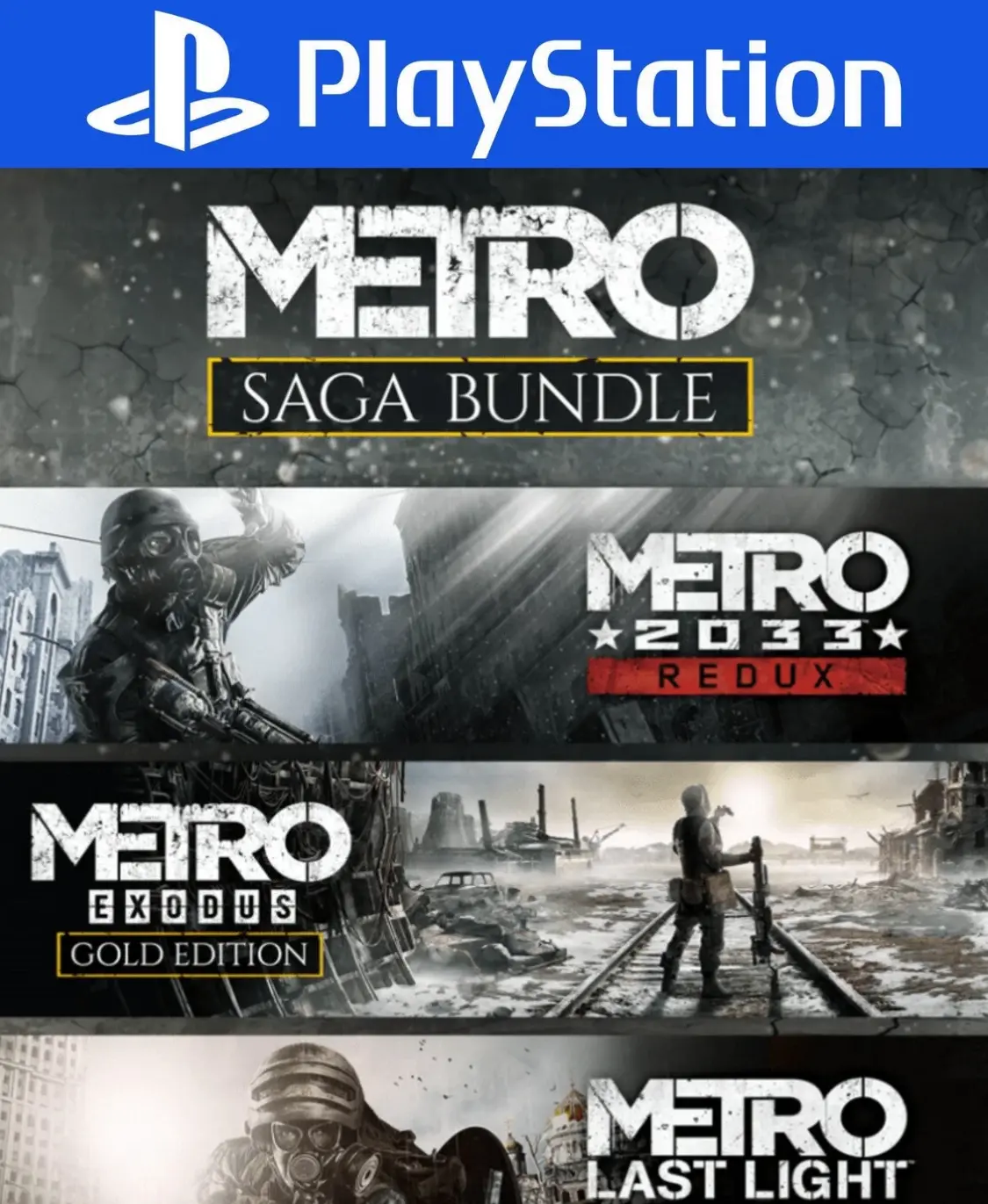 Metro Saga Bundle ( Exodus – Redux – Last Light ) PS4 – PS5