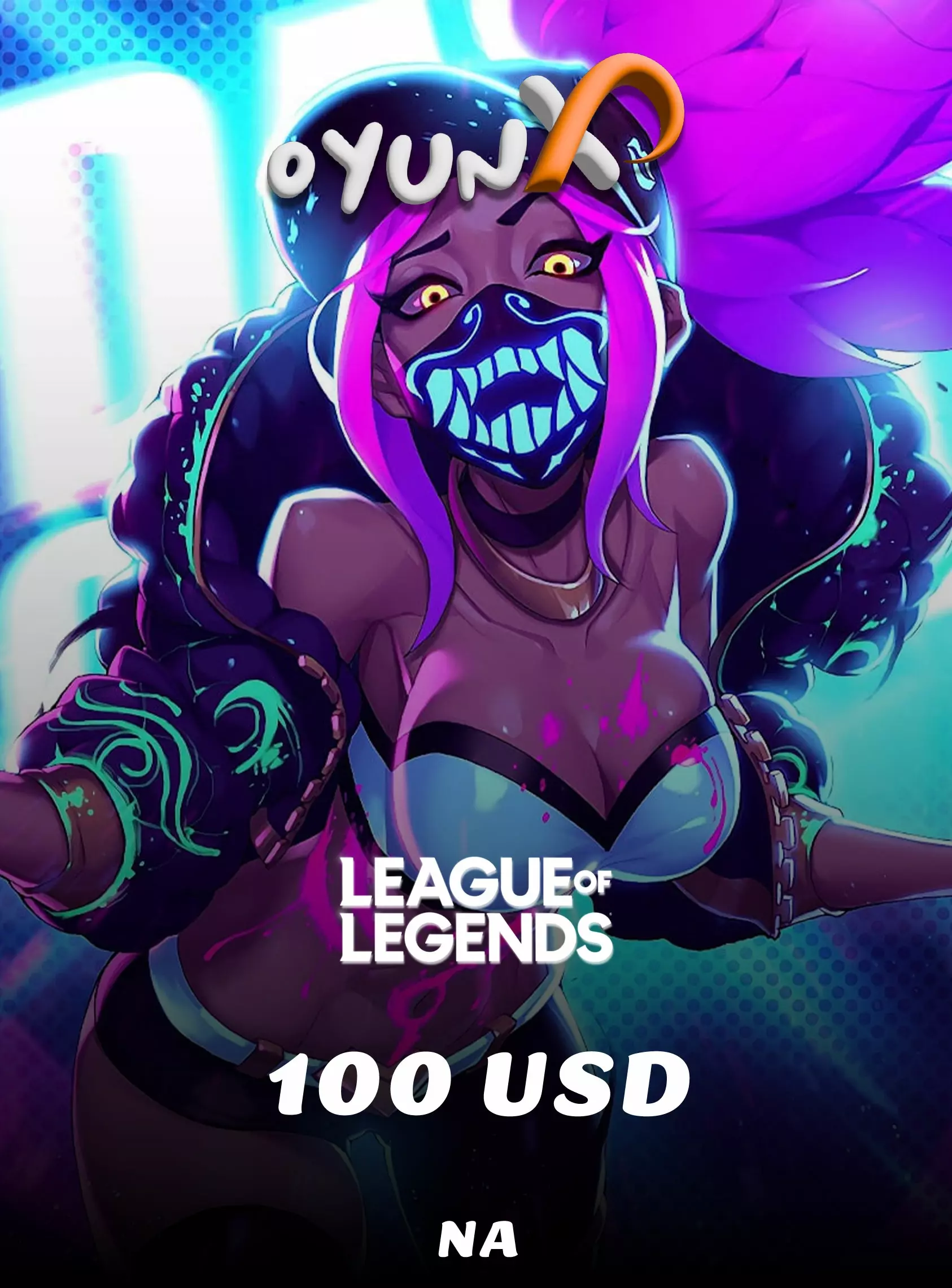 League Of Legends North America Riot Points RP 100 Dolar Riot Points