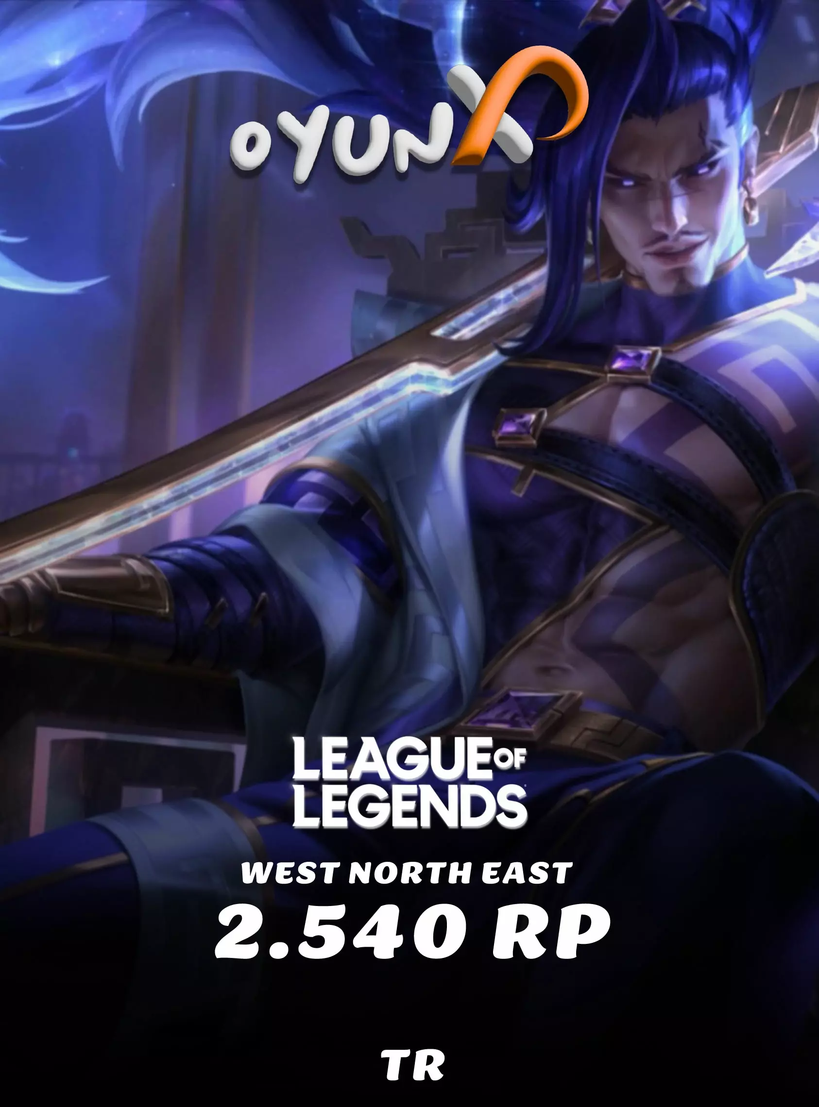 League Of Legends West North East 2540 RP Riot Points