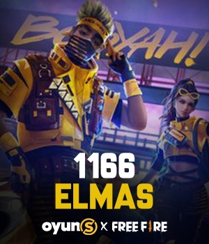 Free Fire 1166 Elmas