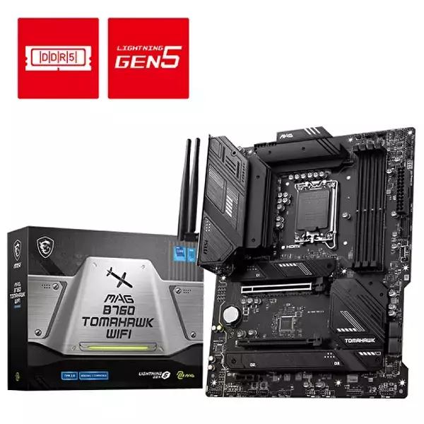 MAG B760 Tomahawk Wifi Intel B760 Soket 1700 DDR5 7000 MHz ATX Gaming Anakart