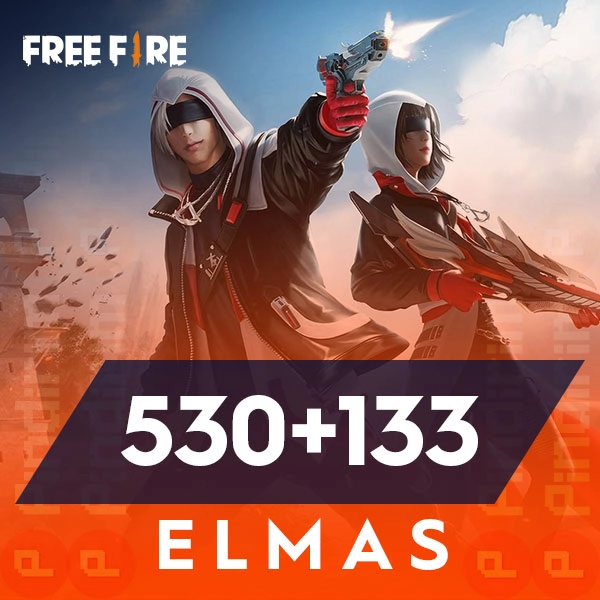 Free Fire 530 + 133 Elmas