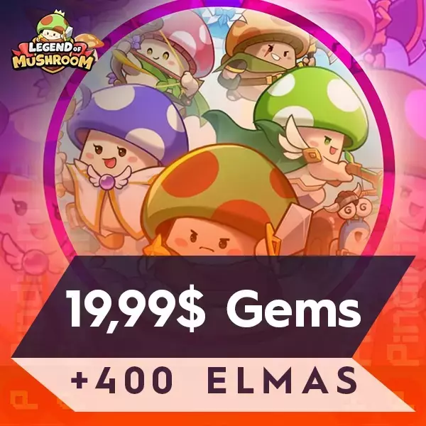 Legend of Mushroom 19.99 USD Gems + 400 Elmas