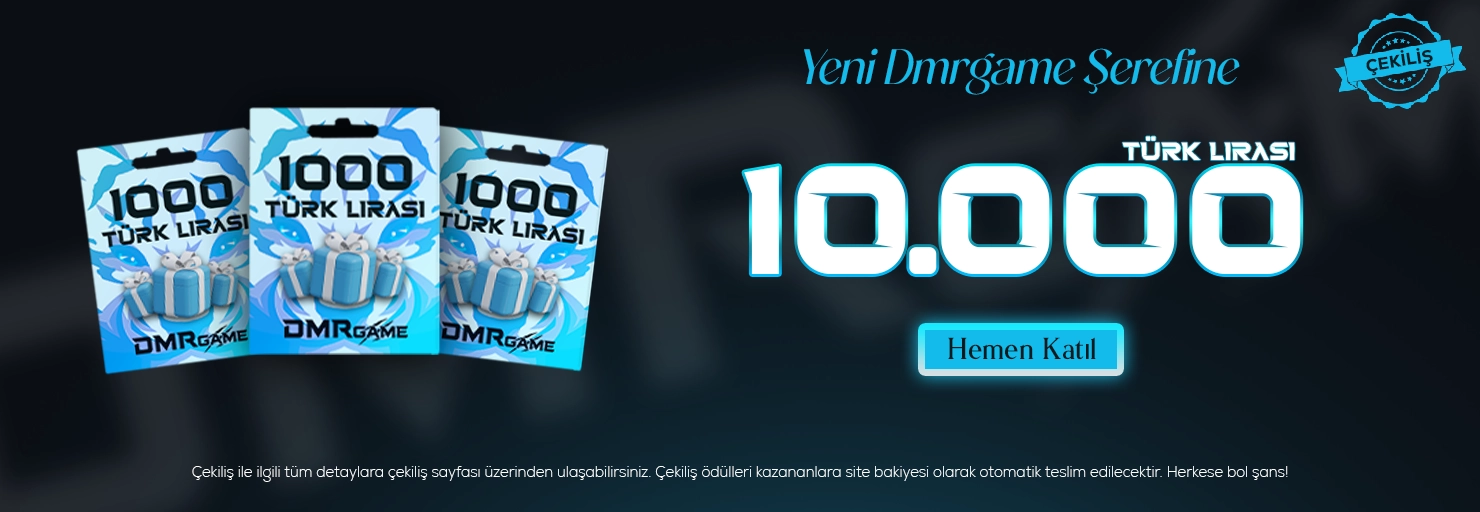 DMRGAME'den 10.000 TL Değerinde Çekiliş!