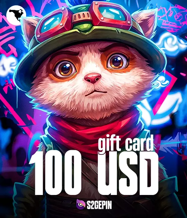 League Of Legends 100 USD Gift Card NA