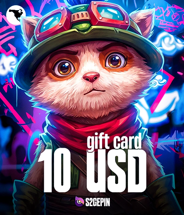 League Of Legends 10 USD Gift Card NA