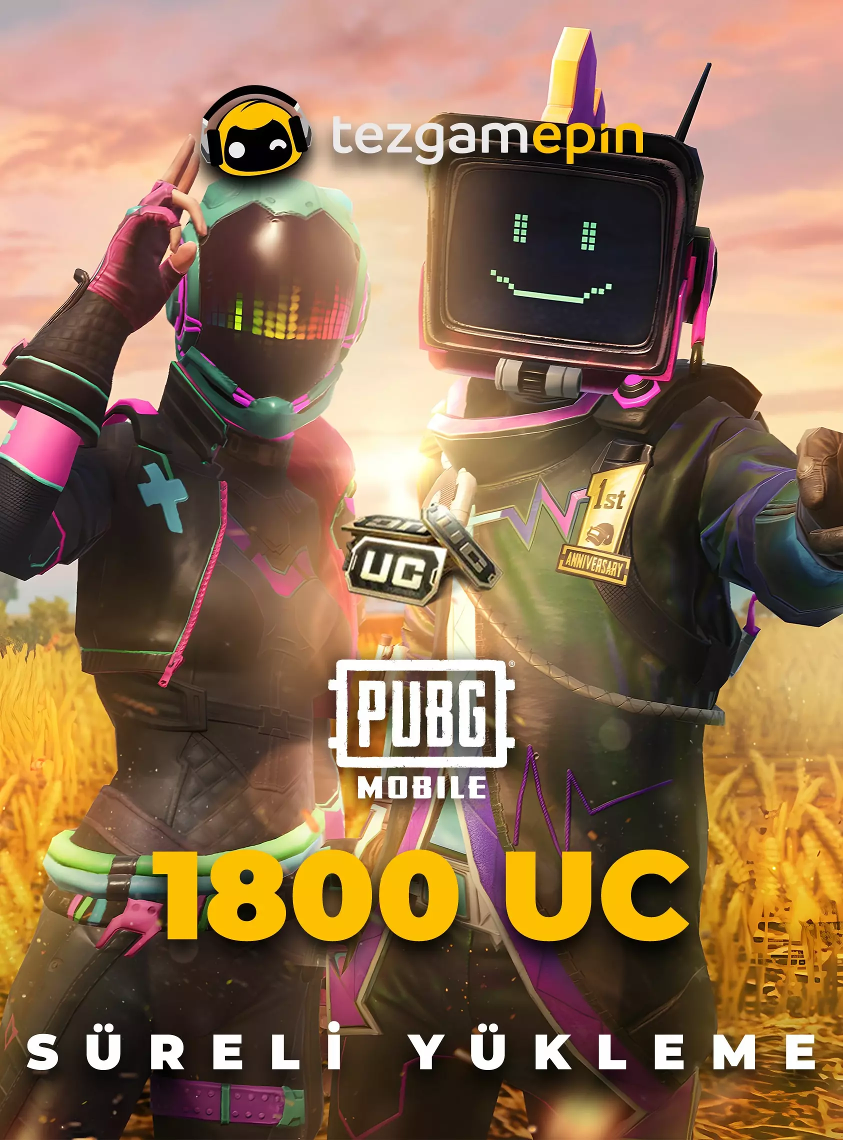 Pubg Mobile 1800 UC Süreli Yükleme