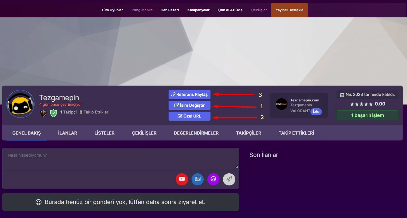 Referans Kazanç Sistemi